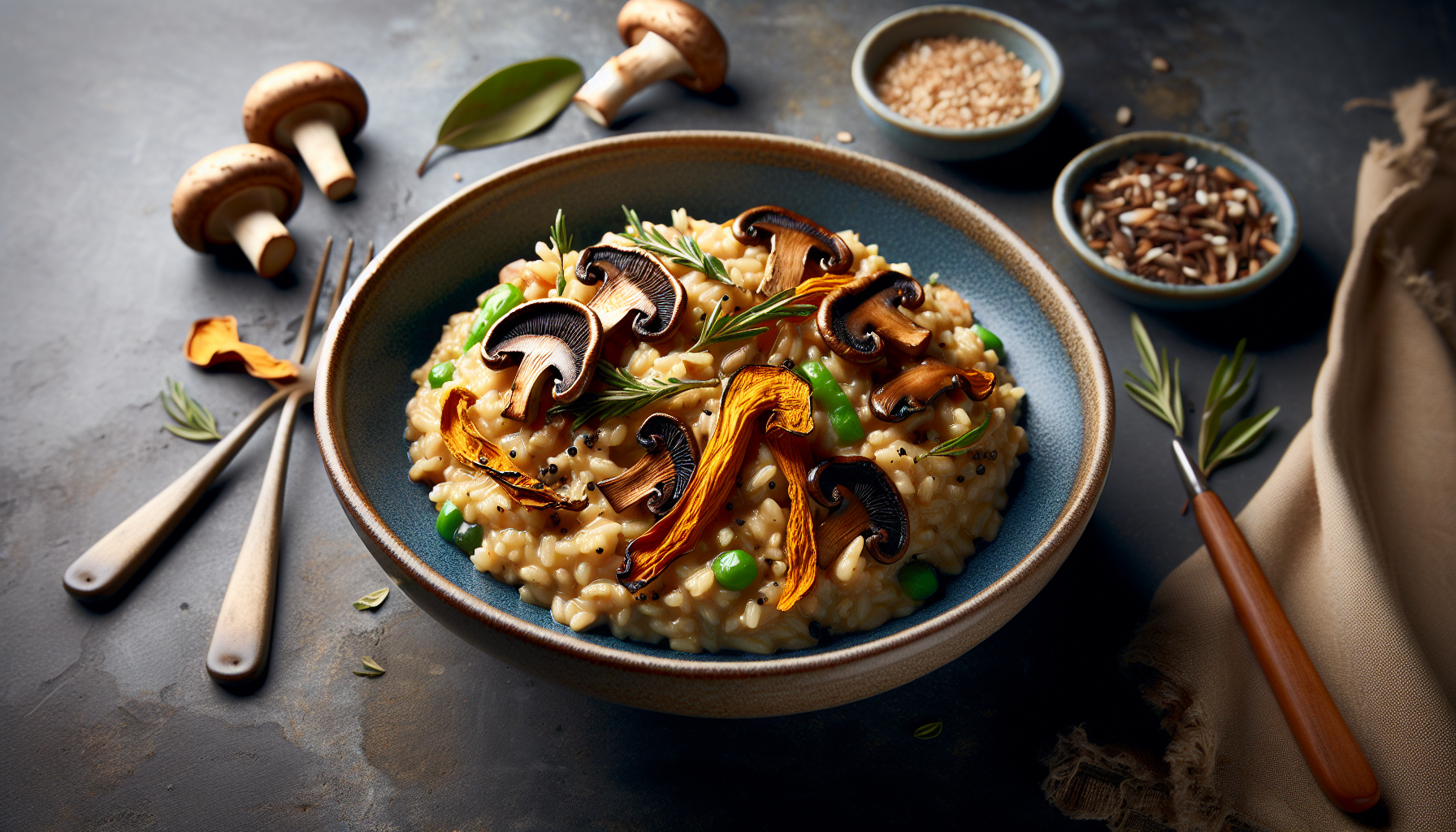 risotto con funghi secchi